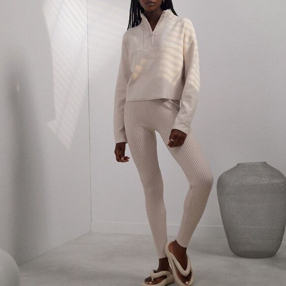 Lunya Cozy Cotton Silk Zip Pullover - Picture 6 of 12